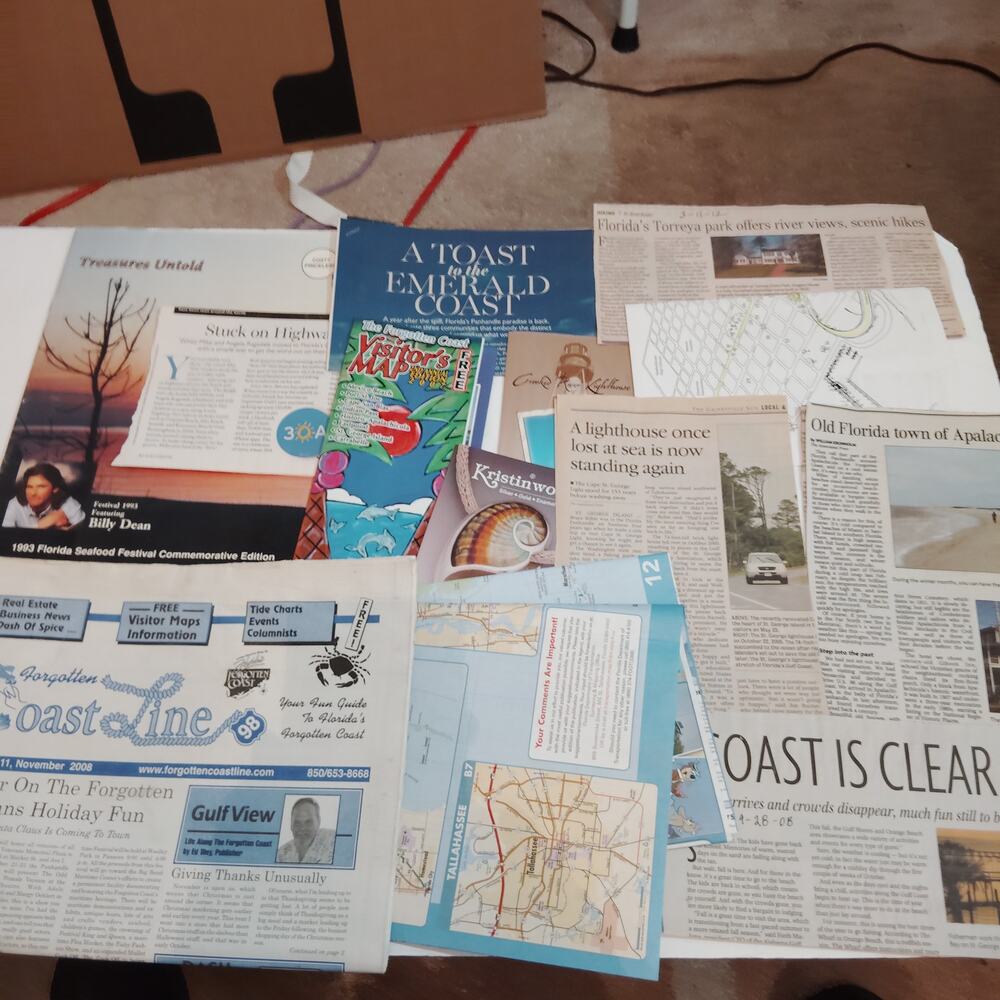 Vintage Apalachicola FL Travel Ephemera Lot - Coastal Florida Papers Collection